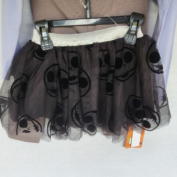 Disney Nightmare Jack Sally 3 Piece Set Skirt Toddler Girls Size 2T Purple Black - Picture 4 of 6
